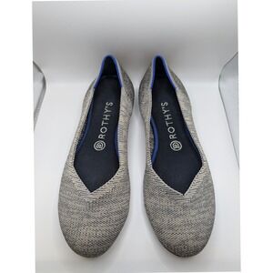 Rothy's The Flat Ballet Flats Women's Size 8.5 Gray Knit Slip On Heather Casual